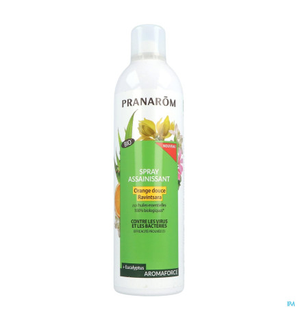 Pranarôm – Spray Assainissant Bio Orange Douce, 400 ml
