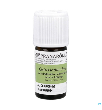 Pranarôm – Huile Essentielle Bio Ciste Ladanifère, 5 ml