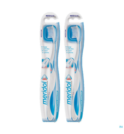 Meridol – Brosse à dents gencives fragiles medium x2