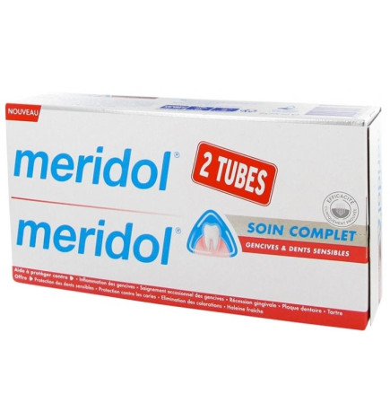 Meridol Soin Complet Sensibilite Dentifrice Duo 2x 75ml