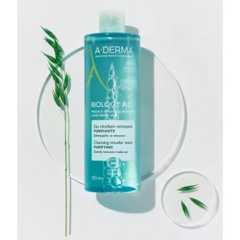 A-Derma Biology AC Eau Micellaire Nettoyante Purifiante 400ml