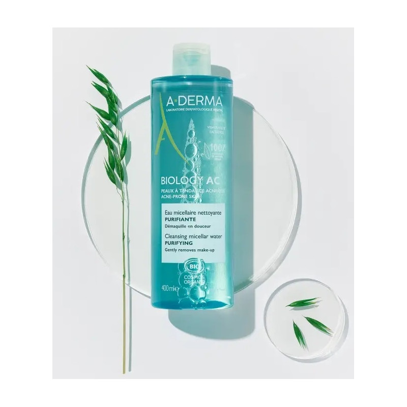 A-DERMA – Biology AC Eau Micellaire Nettoyante Purifiante, 400 ml A-DERMA – Biology AC Eau Micellaire Nettoyante Purifiante, 400 ml