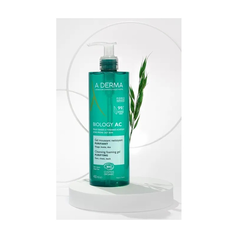 A-DERMA – Biology AC Gel Moussant Nettoyant Purifiant, 200 ml A-DERMA – Biology AC Gel Moussant Nettoyant Purifiant, 200 ml