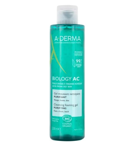 A-Derma Biology AC Gel Moussant Nettoyant Purifiant 200ml