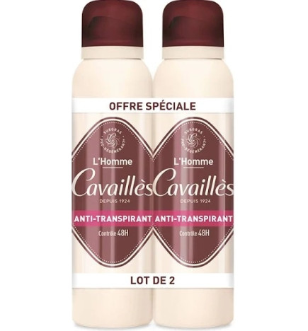Cavaillès – Absorb+ 48H Homme Anti-Transpirant Spray
Lot de 2 × 150 ml