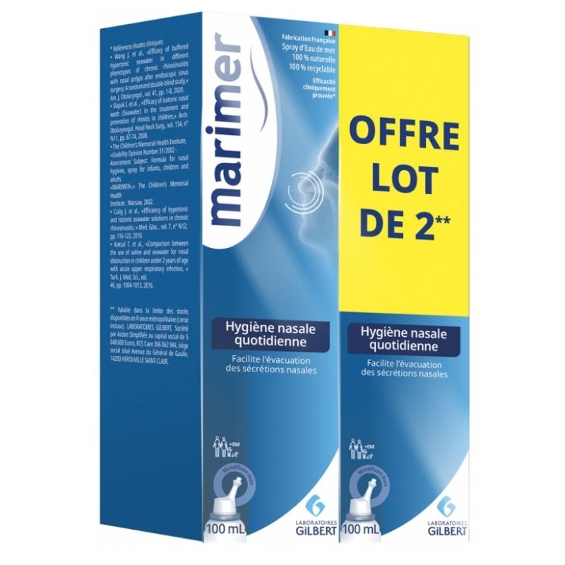 Marimer Isotoniqe Hygiene Nasale 100ml X2