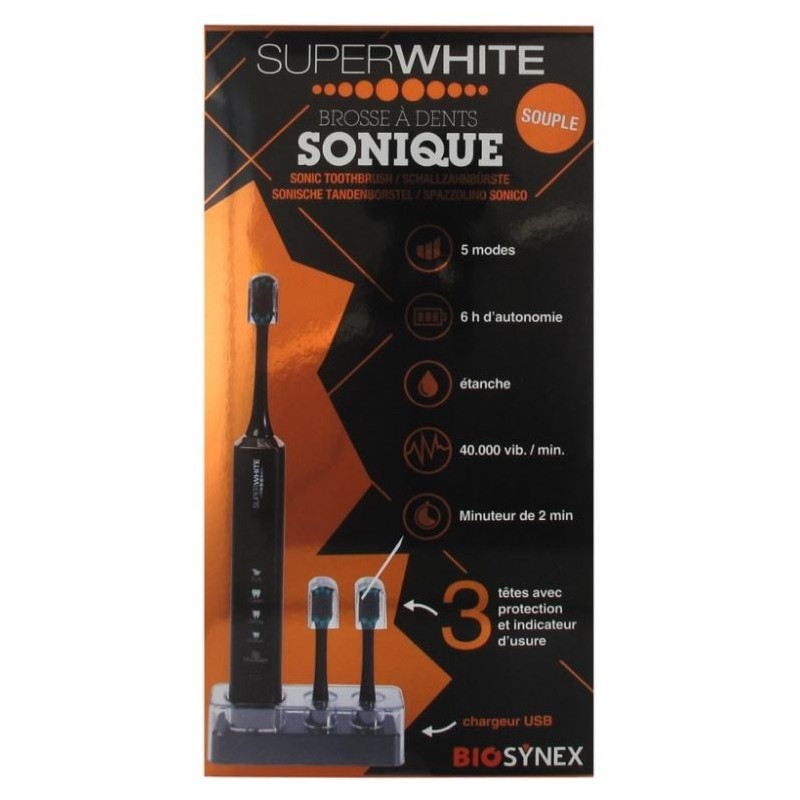 Superwhite Brush Brosse A Dents Sonique Black