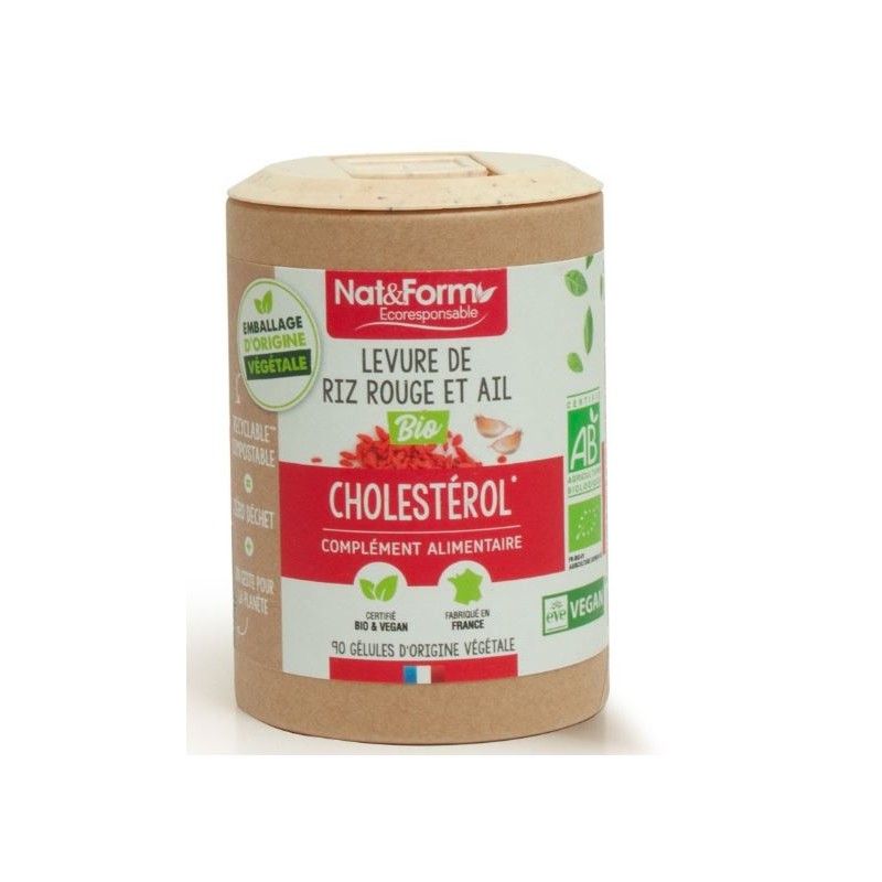 Nat Et Form Levure De Riz Rouge Et Ail Bio Gelule 200