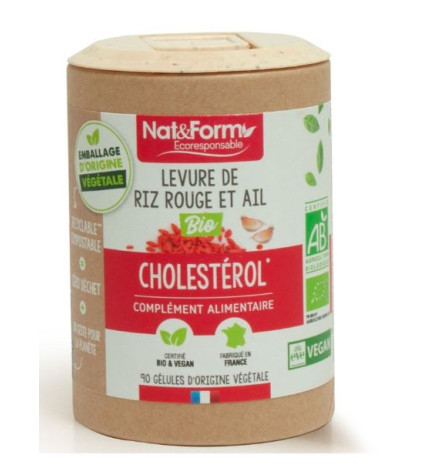 Nat Et Form Levure De Riz Rouge Et Ail Bio Gelule 200