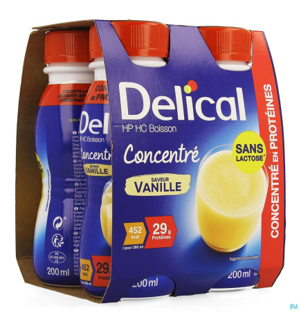Delical –  Concentre Vanille 4x200ml