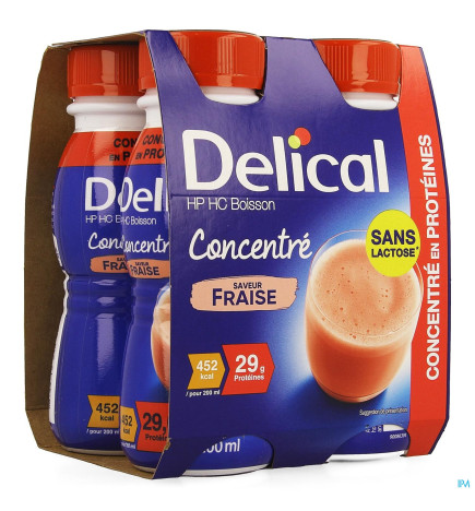 Delical –  Concentre Fraise 4x200ml