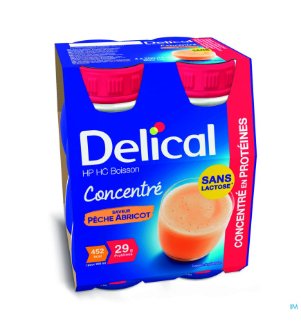 Delical –  Concentre Pêche-abricot 4x200ml