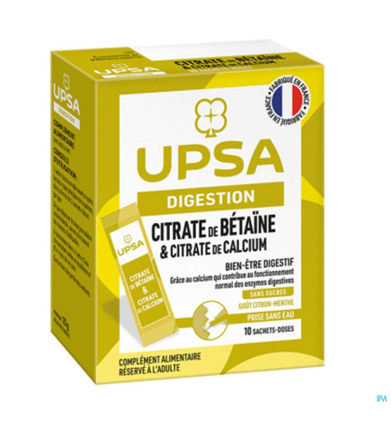 UPSA – Citrate Bétaïne Calcium, 10 Doses
