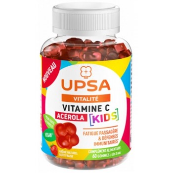 Upsa Kids Vitalite Vitamine C Acerola Gout Fraise Gomme 60