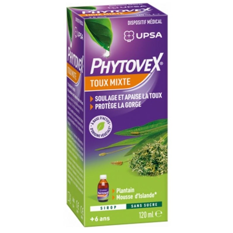 Phytovex Sirop Toux Mixte Sans Sucre 120ml
