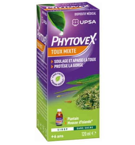 Phytovex Sirop Toux Mixte Sans Sucre 120ml
