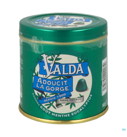 Valda – Gommes Menthe Eucalyptus Sans Sucre 140 g