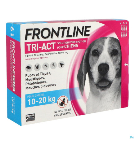 Frontline – Tri-Act Spot On Chien M, solution x6