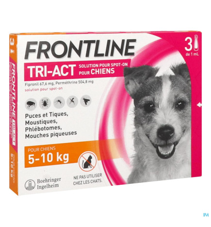 Frontline – Tri-Act Spot On Chien S (5-10 kg), solution x3