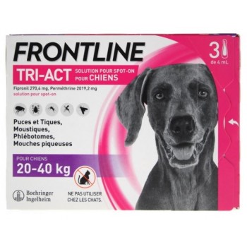 Frontline Tri Act Spot On Chien l Solution X3