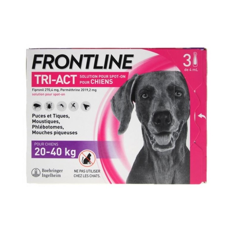 Frontline Tri Act Spot On Chien l Solution X3