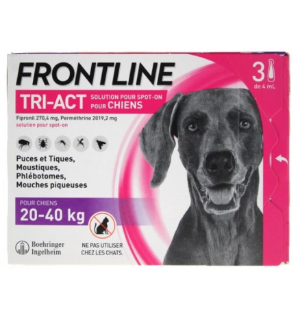 Frontline Tri Act Spot On Chien l Solution X3