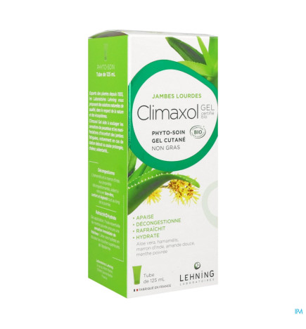 Lehning – Climaxol Gel Fraîcheur Jambes Légères Bio, 125 ml