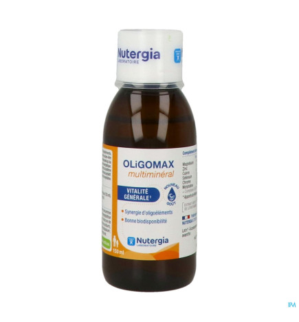 Nutergia – Oligomax Multimineral Solution Buvable, 150 ml