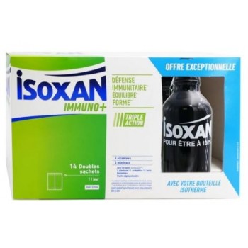 Isoxan Immuno+ Poudre Double Sachet 14 + Gourde Isotherme