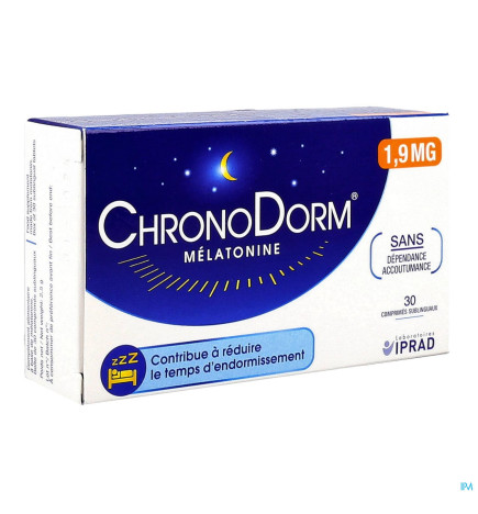 Chronodorm – Mélatonine Flash 1,9 mg, 30 comprimés sublinguaux