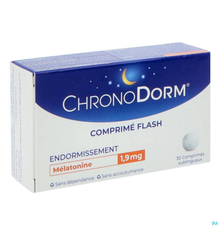 Chronodorm – Mélatonine Flash 1,9 mg, 30 comprimés sublinguaux