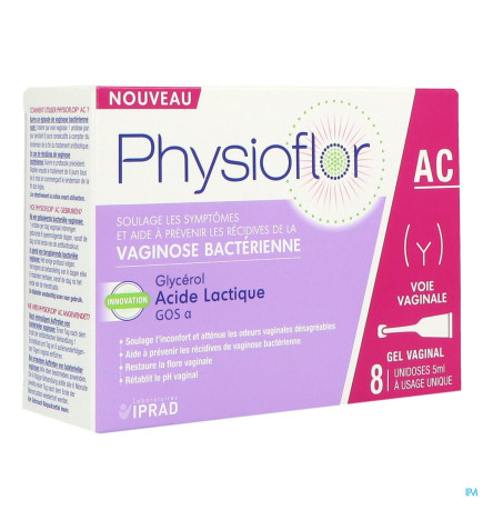 Physioflor – Gel Acidifiant Voie Vaginale GOS 1-6, 8 unidoses de 5 ml