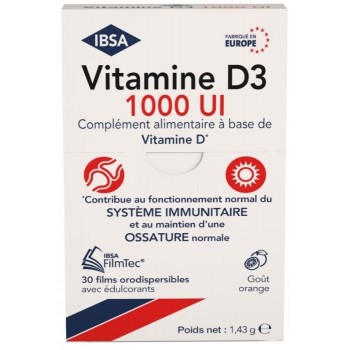 Ibsa Vitamine D3 1000ui Filmtec Film Orodispersible 30