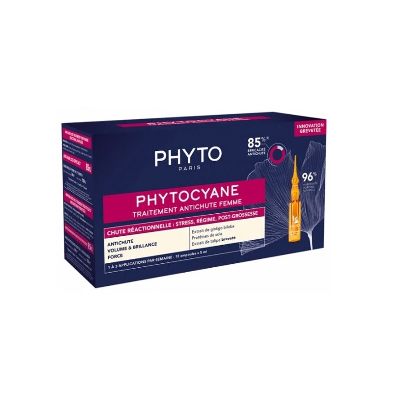 Phytocyane Traitement Antichute Femme Chute Reactionnelle 5ml X12