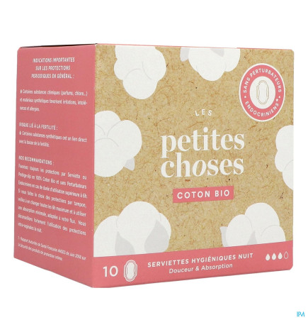 Les Petites Choses – Serviette Hygiénique Bio Nuit, 10