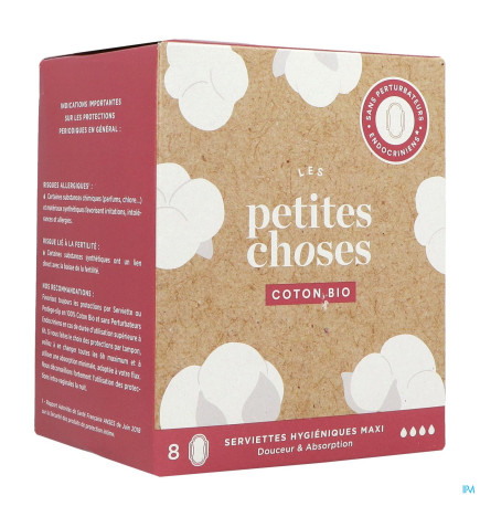 Les Petites Choses – Serviette Hygiénique Bio Extra Long, 8