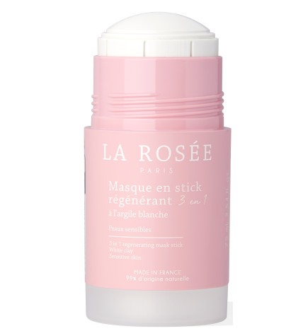 La Rosée – Masque en Stick Régénérant 3 en 1 Argile Blanche, 75 ml