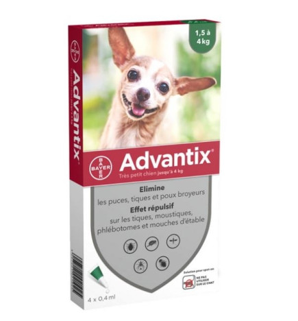 Advantix Chien Tres Petit Spot On Solution 0ml4 4