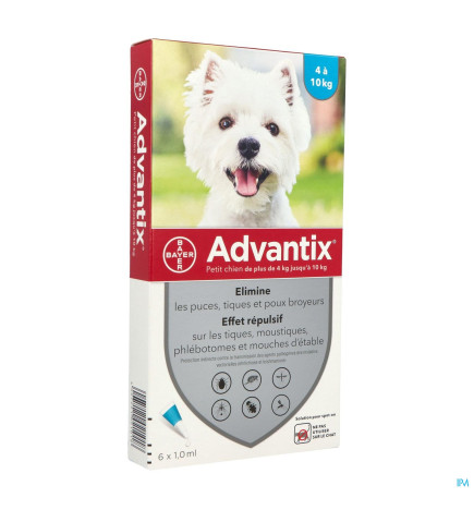 Advantix – Chien Petit, Spot On Solution 1 ml, 6 pipettes