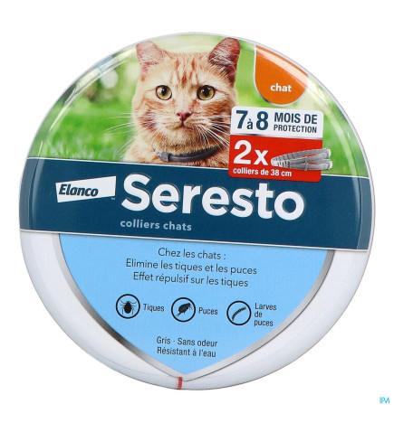 Seresto – Collier Puces & Tiques Chat, X2