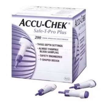 Accu Chek Safe T Pro Plus Autopiqueur Jetable 200