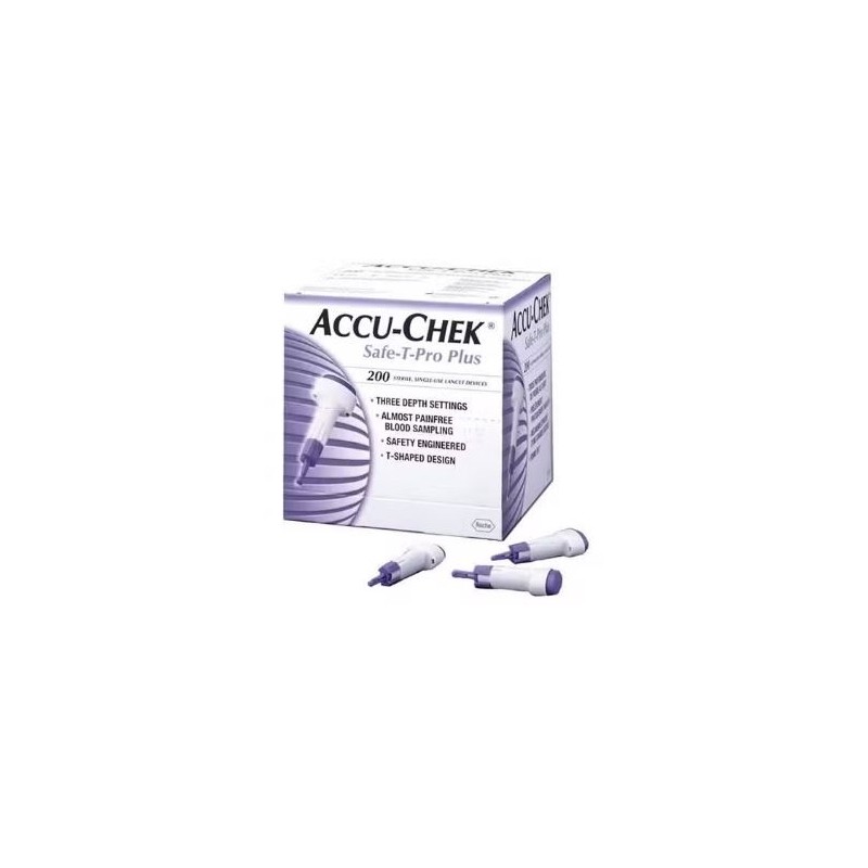 Accu Chek Safe T Pro Plus Autopiqueur Jetable 200