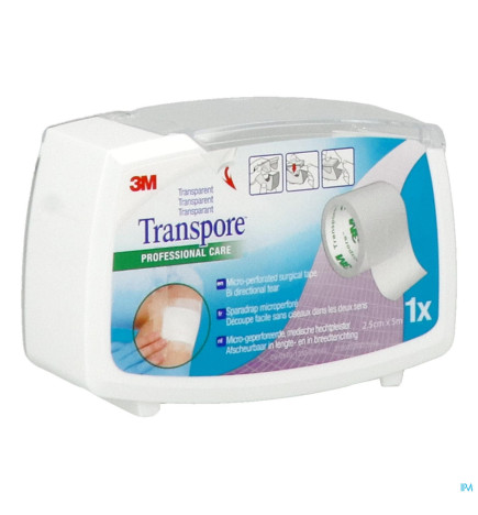 TRANSPORE – Sparadrap Microperforé, 25 mm x 5 m