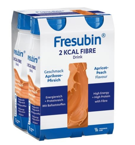 Fresubin 2kcal Fibre Drink Peche Abricot 200ml X4