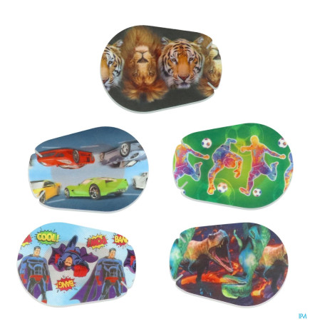 OPTICLUDE – Design Pansement Orthoptique Boy Maxi, 5 cm x 7 cm / 8 cm x 50