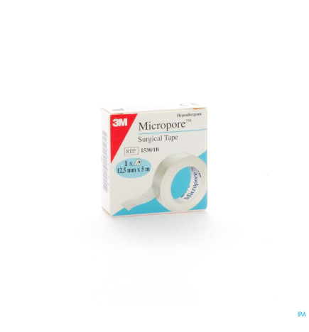 MICROPORE – Sparadrap Microporeux Blanc, 12 mm x 5 m
