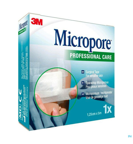 MICROPORE – Sparadrap Microporeux Blanc, 12 mm x 5 m