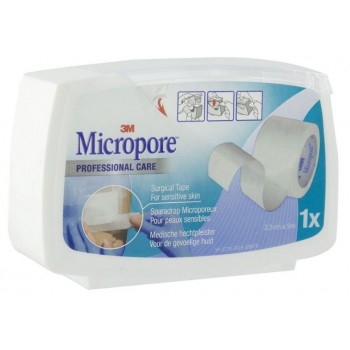 3m Micropore Sparadrap Microporeux Blanc 25mm X 5m