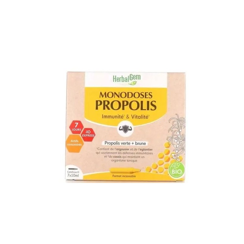 Herbalgem Propolis Monodoses Bio 10ml X7