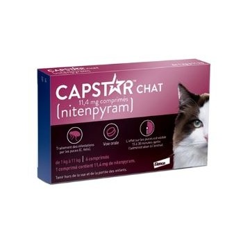 Capstar 11mg4 Insecticide Chat Comprime 6